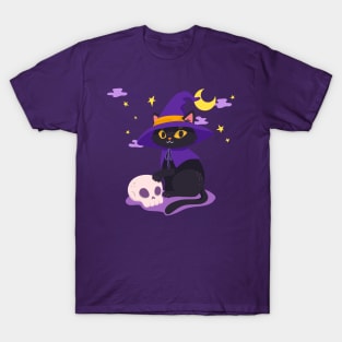 Halloween Witch Kitty T-Shirt